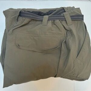 REI Cargo Convertible‎ Nylon Pants Elastic Waist Belted size XXL